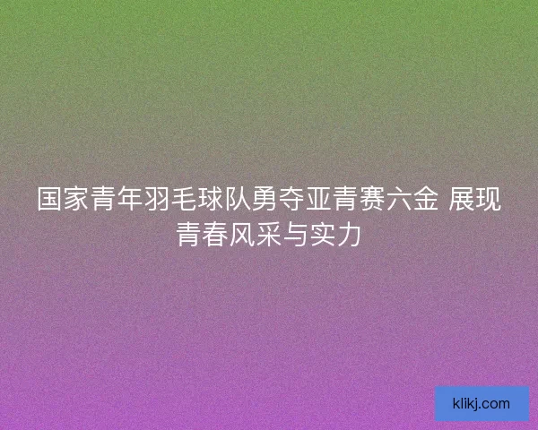 国家青年羽毛球队勇夺亚青赛六金 展现青春风采与实力